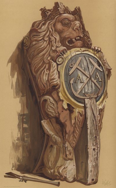 Figura-głowa "Vryheid" uchwycona w Camperdown (chromolitho) autorstwa English School
