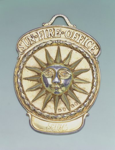 Odznaka ubezpieczenia od ognia, ok.1810 (metalowa) autorstwa English School
