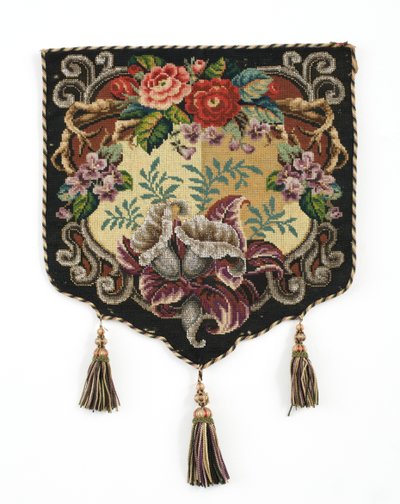 Panel przeciwpożarowy, ok. 1850 (berliński panel płócienny z wełny z koralikami i jedwabnym podkładem) autorstwa English School
