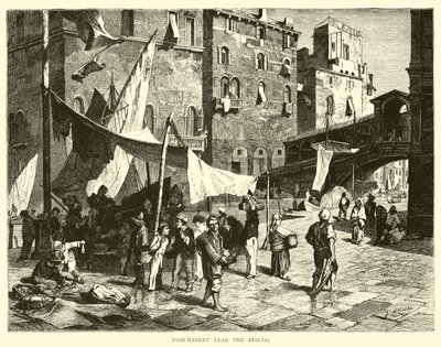 Targ rybny w pobliżu Rialto autorstwa English School