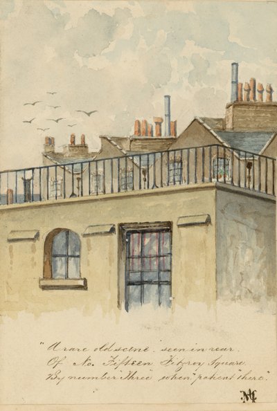 Fitzroy Square (wc na papierze) autorstwa English School