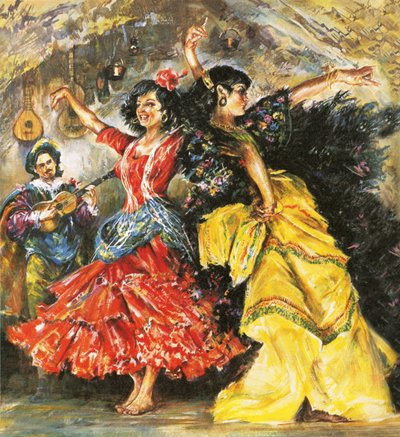 Tancerze flamenco autorstwa English School