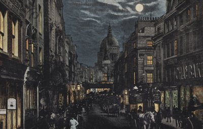 Fleet Street i St Pauls, Londyn autorstwa English School