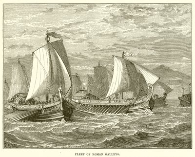 Flota rzymskich galer autorstwa English School