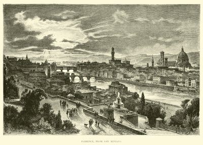Florencja, z San Miniato autorstwa English School