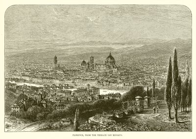 Florencja z Tarasu San Miniato autorstwa English School