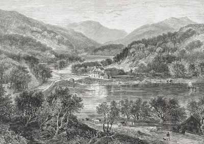 Flowerdale, Gairloch w około 1880 roku, z "Scottish Pictures", opublikowane przez Religious Tract Society, 1886 (rycina) autorstwa English School