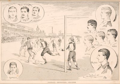 Piłka nożna – Ironopolis v. Stockton, 1892 autorstwa English School