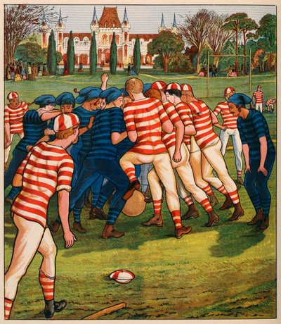 Piłka nożna, z brytyjskiego Sports and Games, wyd. C. 1880. autorstwa English School
