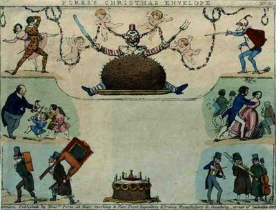 Koperta Bożonarodzeniowa Foresa, wyd. panowie Fores, ok. 1840 (kolorowy grawerunek) autorstwa English School