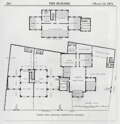 Forest Hill Schools, Greenwich Division (grawerowanie) autorstwa English School