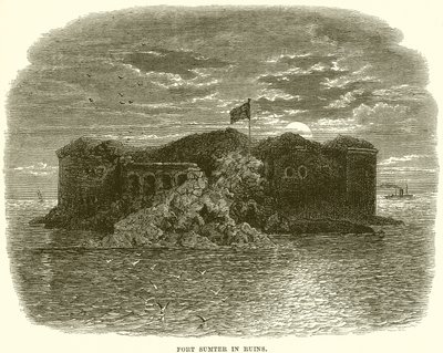 Fort Sumter w ruinach autorstwa English School