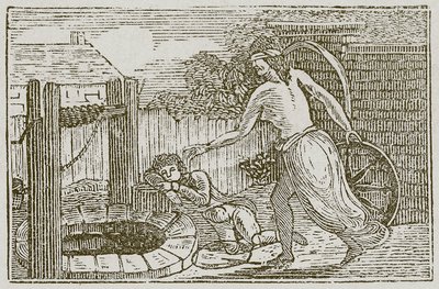 Fortuna i chłopiec (rycina) autorstwa English School