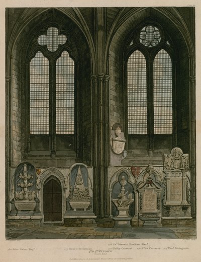 Czwarte i piąte okno, North Aisle, Westminster Abbey, Londyn autorstwa English School