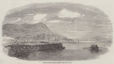 Port Foynes, rzeka Shannon (grawerowanie) autorstwa English School