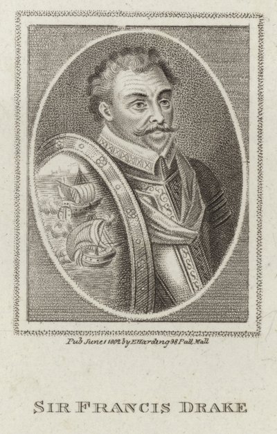 Francis Drake (rycina) autorstwa English School