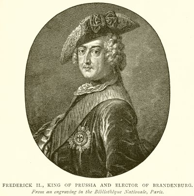 Fryderyk II, król pruski i elektor brandenburski autorstwa English School