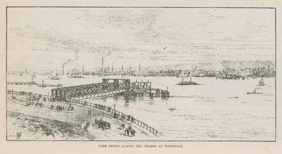 Bezpłatny prom przez Tamizę w Woolwich autorstwa English School