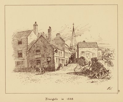 Friargate w 1882 r. (litografia) autorstwa English School