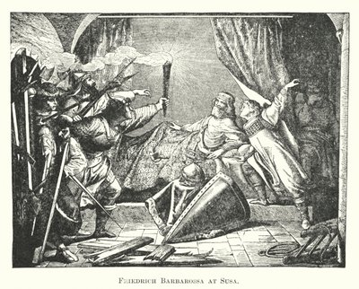 Fryderyk Barbarossa pod Suzą (rycina) autorstwa English School
