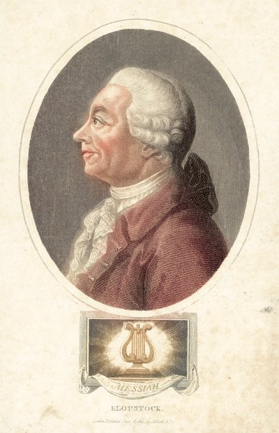 Friedrich Gottlieb Klopstock, niemiecki poeta (kolorowa rycina) autorstwa English School