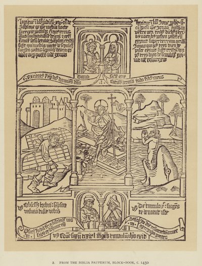 Z Biblia pauperum, Block-Book, ok. 1450 (lito) autorstwa English School