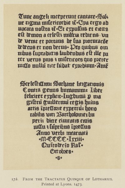 Z Tractatus Quinque of Lotarius, wydrukowanego w Lyonie autorstwa English School