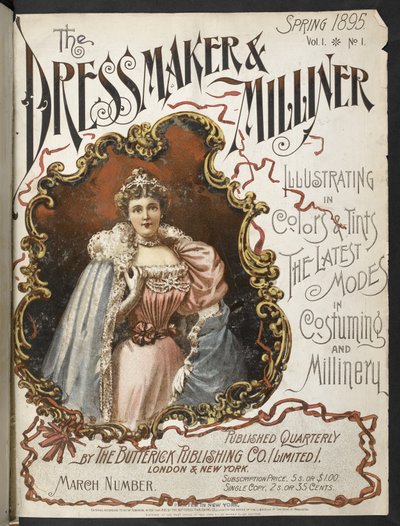 Przednia okładka.  Krawcowa i Miller.  1895. autorstwa English School