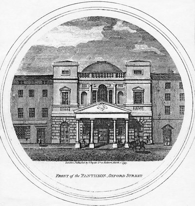 Front Panteonu, Oxford Street, 1795 autorstwa English School