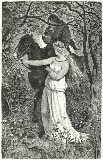 Frontispis do epopei i romansów średniowiecza (rycina) autorstwa English School