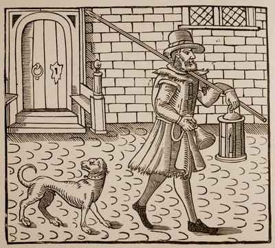 Frontyspis z The Bellman of London, Thomas Dekker (1572-1632), 1616 (zdjęcie w sepii) autorstwa English School