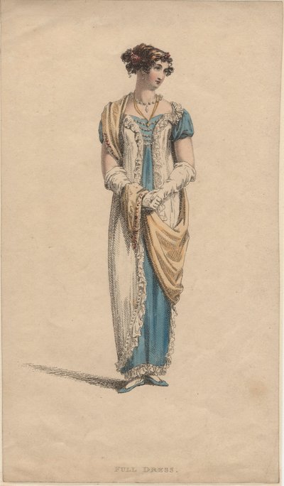 Pełna sukienka, 1817 autorstwa English School