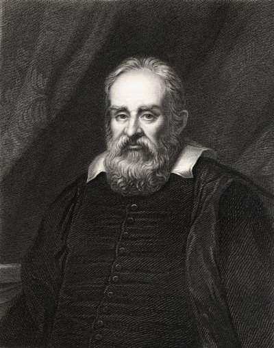 Galileo Galilei (1564-1642) z Galerii Portretów, wyd. 1833 autorstwa English School