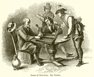 Gra w Tric-Trac. By Teniers autorstwa English School