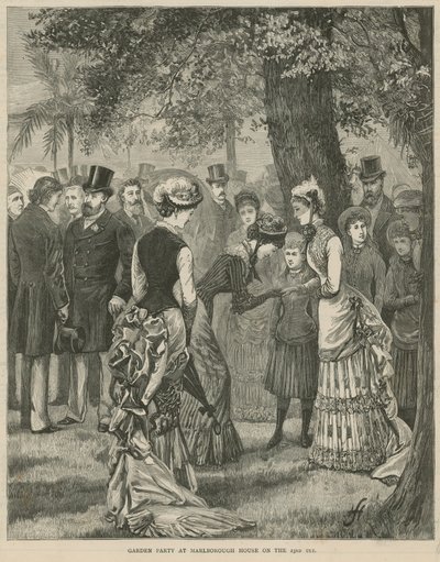 Garden party w Marlborough House 23 lipca 1883 r. autorstwa English School