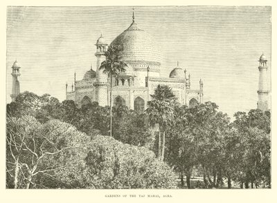 Ogrody Taj Mahal, Agra autorstwa English School