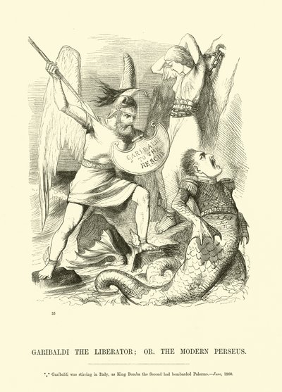 Garibaldi Wyzwoliciel; lub Współczesny Perseusz autorstwa English School