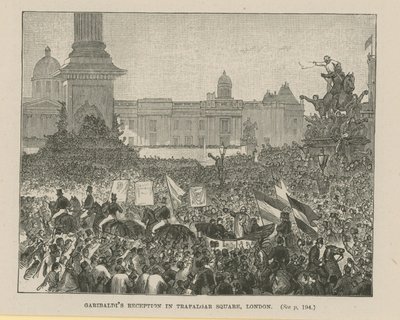 Garibaldis Recepcja na Trafalgar Square autorstwa English School