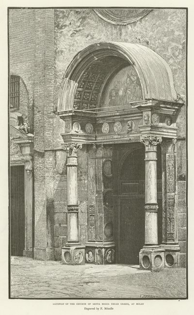 Brama kościoła Santa Maria Delle Grazie w Mediolanie autorstwa English School