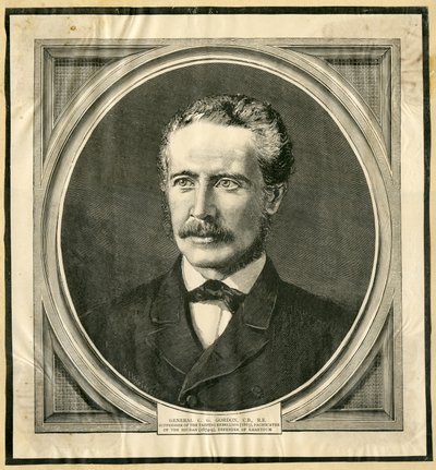Generał Charles George Gordon (1833-85) autorstwa English School