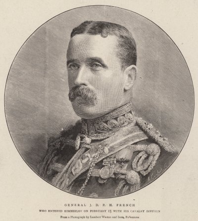 Generał J D P H French (grawerunek) autorstwa English School