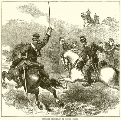 Generał Sheridan w Cedar Creek autorstwa English School