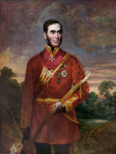 Generał Sir Richard Dacres (olej na płótnie) autorstwa English School
