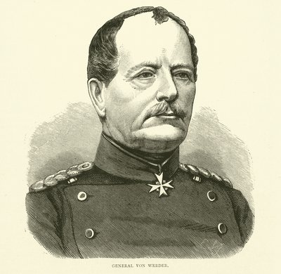 Generał Von Werder, wrzesień 1870 autorstwa English School