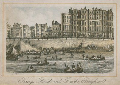 Ogólny widok na Kings Road i plażę w Brighton autorstwa English School