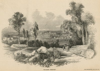 Widok ogólny cmentarza Norwood autorstwa English School