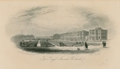 Ogólny widok Królewskiego Arsenału autorstwa English School