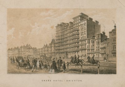 Ogólny widok na Grand Hotel w Brighton autorstwa English School