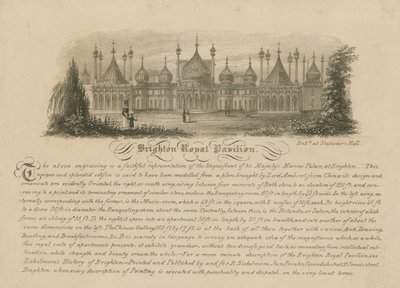 Widok ogólny Royal Pavilion w Brighton autorstwa English School