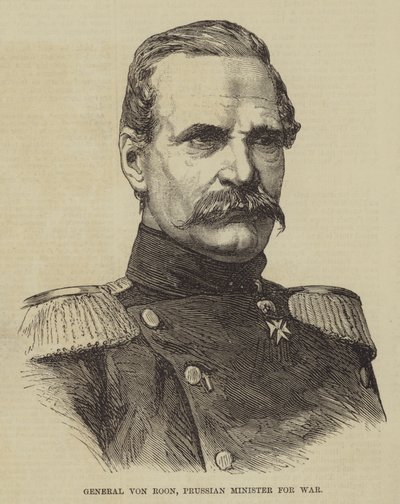 Generał von Roon, pruski minister wojny (rycina) autorstwa English School
